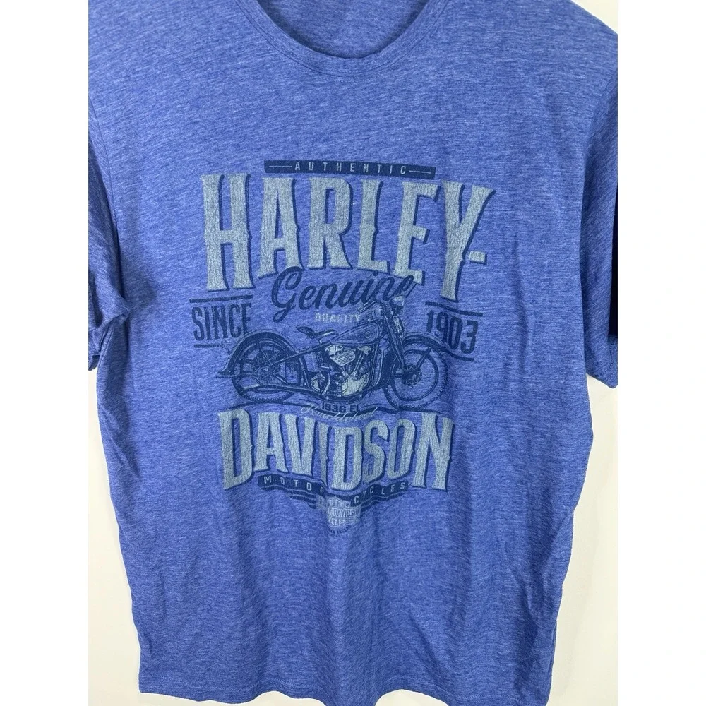 Harley-Davidson Texarkana Texas Blue Short Sleeve Graphic T-shirt Size L - Picture 8 of 16